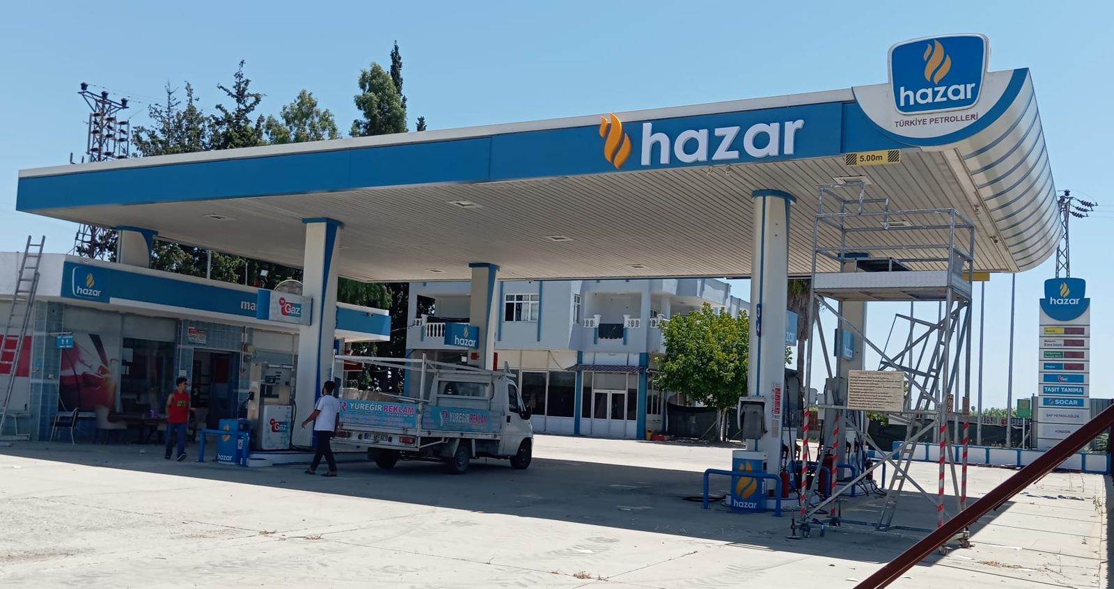 Akaryakıt istasyonu kanopi ve cephe giydirme